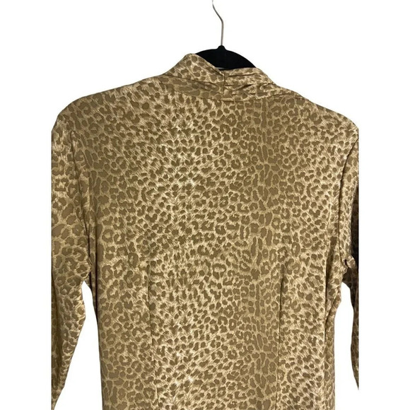 J.McLaughlin Panama Wrap Surplice Midi Dress Animal Print-sz Medium - Picture 9 of 10